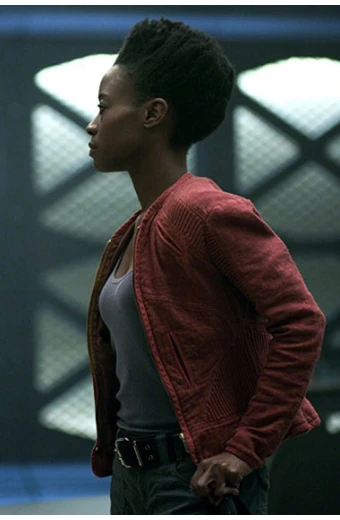Sibongile Mlambo Angela Lost in Space Red Cotton Jacket lost-in-space-angela-jacket