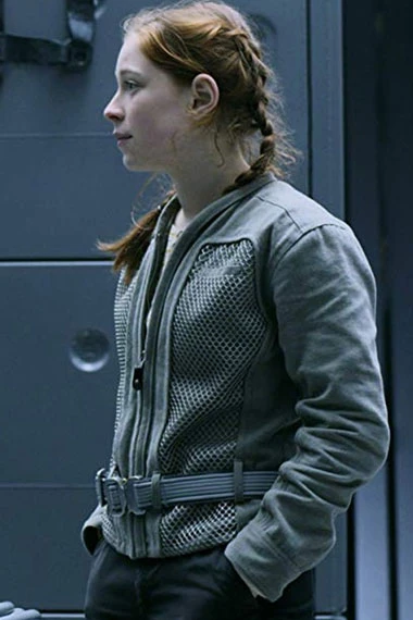 Lost in Space Mina Sundwall Penny Robinson Grey Cotton Jacket