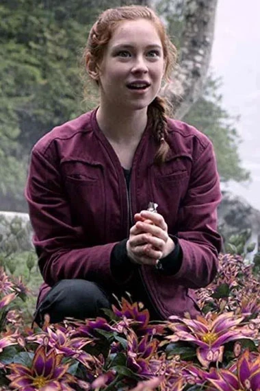 Lost Space Mina Sundwall Penny Robinson Maroon Cotton Jacket