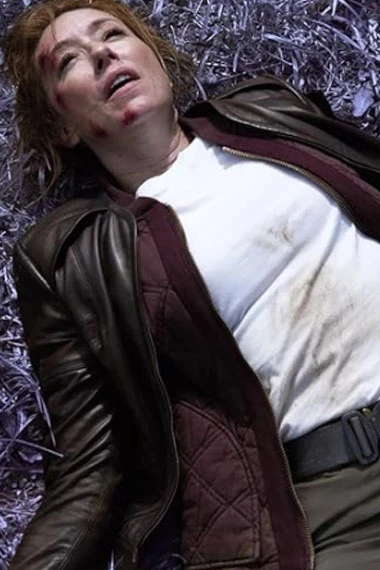 Maureen Robinson Molly Parker Lost Space Black Leather Jacket