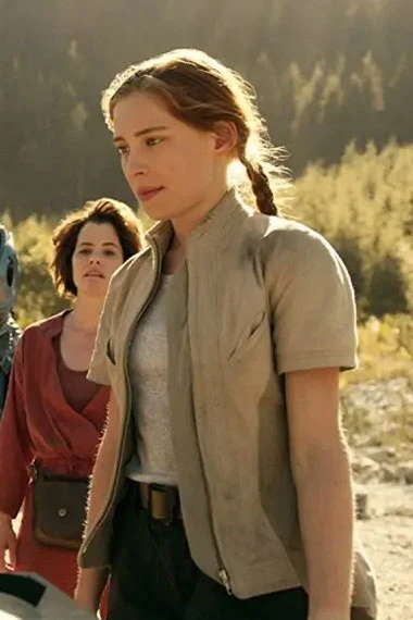 Lost in Space Mina Sundwall Penny Robinson Brown Cotton Jacket