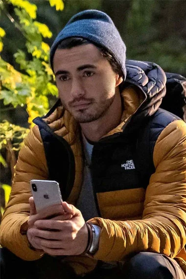 Darren Barnet Tag Love Hard Hooded Quilted Puffer Jacket