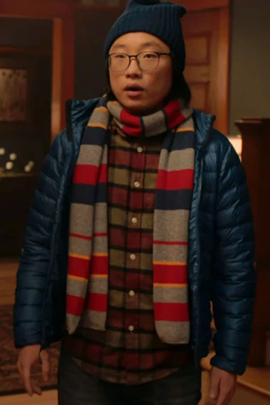 Jimmy Yang Josh Lin Love Hard Blue Quilted Puffer Jacket