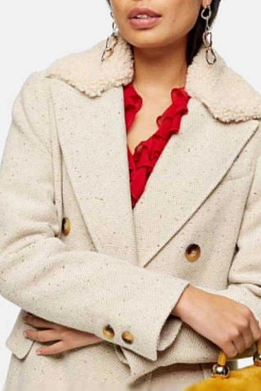 Sara Yang Zoe Chao Love Life TV Show Beige Wool Trench Coat