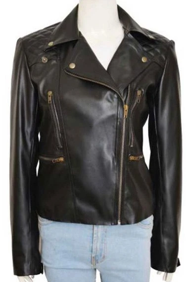 Lucifer Chloe Decker Lauren German Biker Black Leather Jacket