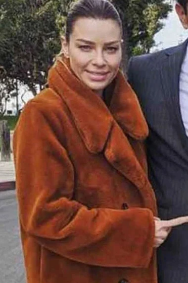 Lucifer Lauren German Chloe Decker Brown Fur Trench Coat