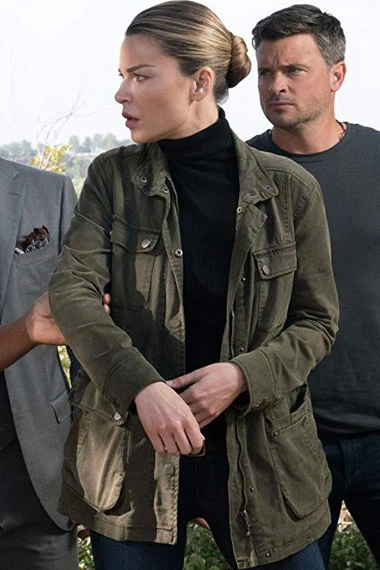 Lucifer TV Show Chloe Decker Lauren German Green Cotton Jacket