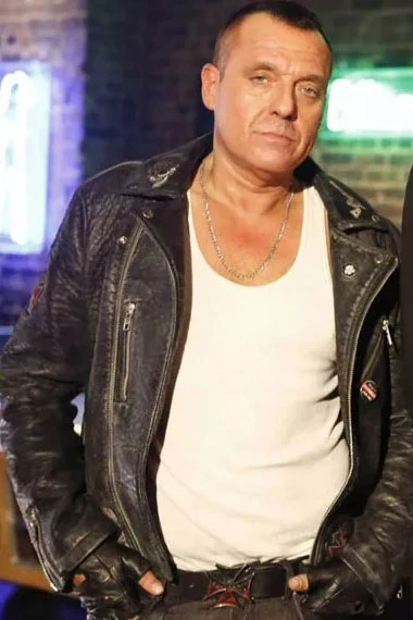 Lucifer Tom Sizemore Hank Cutter Biker Black Bomber Jacket