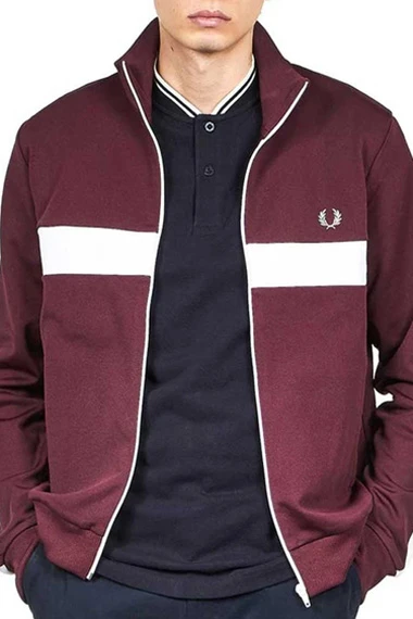 Assane Diop Omar Sy Lupin TV Show Maroon Fleece Striped Jacket