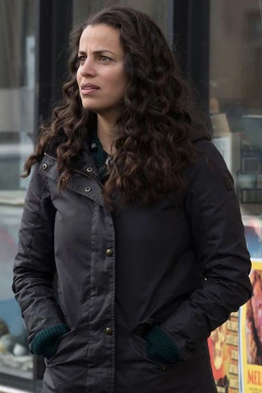 Athena Karkanis Manifest TV Show Grace Stone Black Hooded Coat