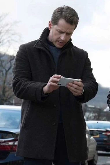 Ben Stone Josh Dallas Manifest TV Series Black Wool Blend Coat