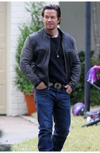 Daddys Home Mark Wahlberg Dusty Mayron Biker Distressed Jacket mark-wahlberg-daddy-home-jacket