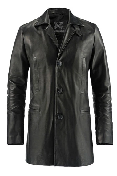 Mark Wahlberg Max Payne Movie Mens Black Cosplay Leather Coat