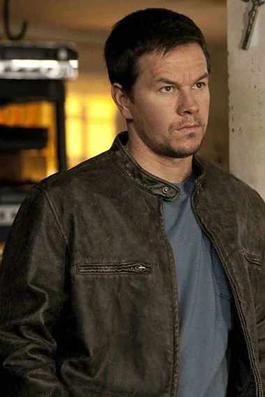 James Silva Mile 22 Movie Mark Wahlberg Black Leather Jacket