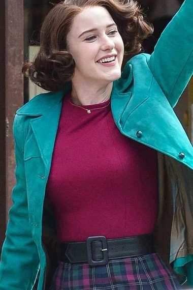 Marvelous Mrs Maisel Rachel Brosnahan Miriam Blue Suede Jacket
