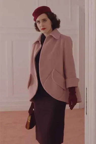 Miriam Rachel Brosnahan Marvelous Mrs Maisel Pink Wool Blazer