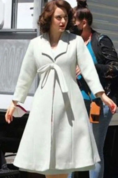 Miriam Marvelous Mrs Maisel Rachel Brosnahan Long White Coat