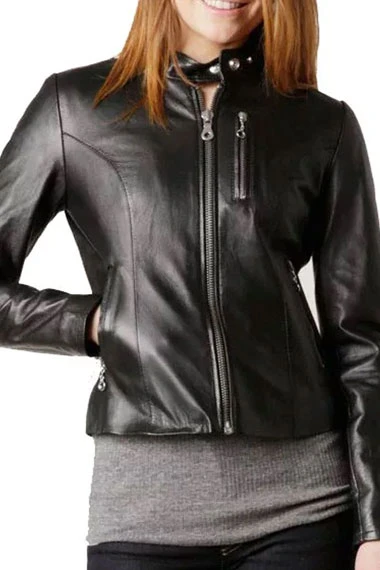 Carrie Moss Trinity Matrix Resurrections Black Leather Jacket
