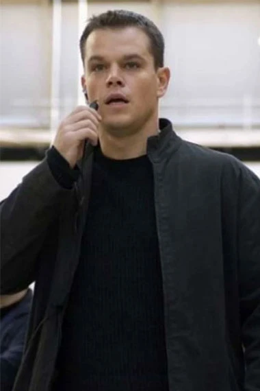 Matt Damon Bourne Ultimatum Jason Bourne Black Cotton Jacket