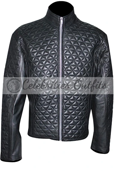 True Blood S4 Alexander Skarsgård Black Quilted Jacket