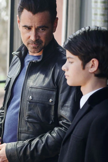 Colin Farrell Artemis Fowl Mens Black Bomber Leather Jacket