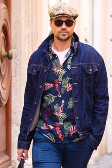 Fox 11 Los Angeles Brett Dalton Bomber Blue Denim Jacket