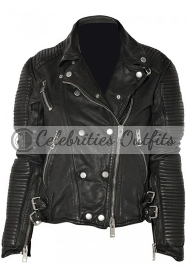 Burberry Prorsum Ali Larter Black Leather Jacket