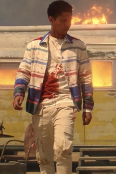 Chad Rhenzy Feliz American Horror Stories White Stripes Jacket