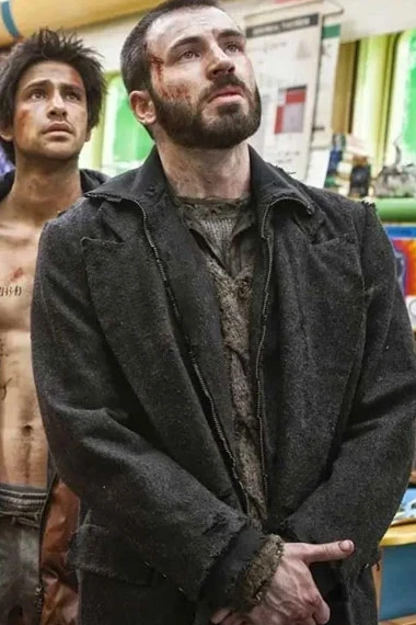 Chris Evans Snowpiercer Curtis Everett Black Wool Trench Coat
