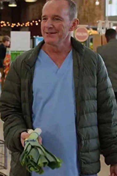 Moxie Movie John Clark Gregg Green Parachute Puffer Jacket