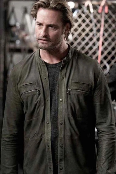 Colony TV Show Josh Holloway Will Bowman Black Leather Jacket