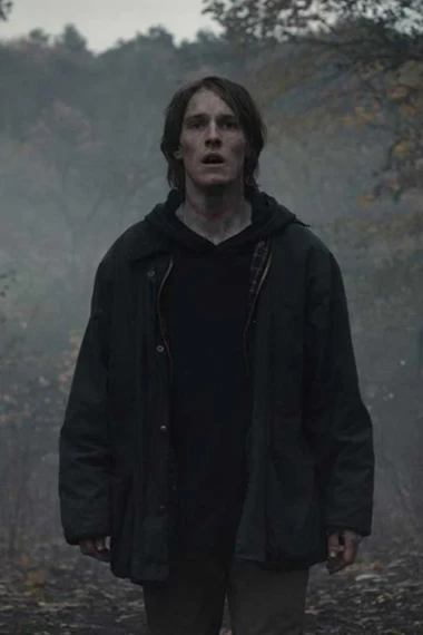 Jonas Kahnwald Louis Hofmann Dark Bomber Black Cotton Jacket