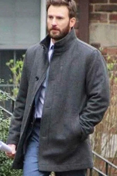 Defending Jacob TV Show Chris Evans Andy Barber Grey Wool Coat