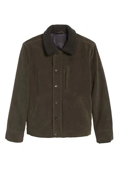 The Now Dave Franco Ed Poole Brown Cotton Shearling Jacket