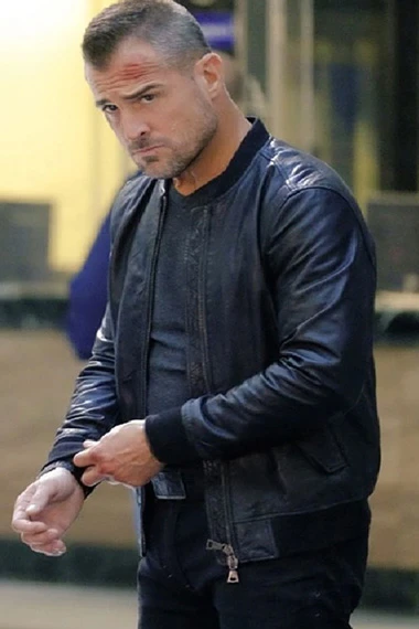 Jack Dalton George Eads MacGyver Bomber Black Leather Jacket
