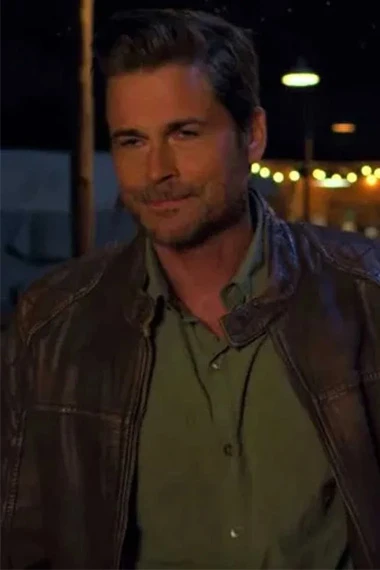 Derek Holiday In The Wild Rob Lowe Brown Leather Jacket