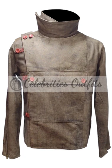 Prometheus Captain Janek Idris Elba Olive Green Leather Jacket