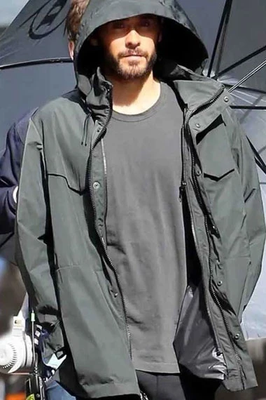 Jared Leto Michael Morbius Hooded Grey Parachute Jacket