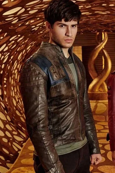 Cameron Cuffe Seg El Krypton Brown Cosplay Leather Jacket