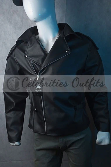 Mel Gibson Mad Max Max Rockatansky Black Biker Leather Jacket