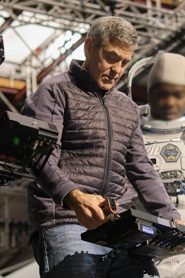 The Midnight Sky George Clooney Blue Puffer Jacket