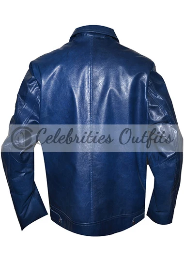 Tobey Marshall Aaron Paul Need for Speed Blue Bomber Jacket aaron-paul-need-for-speed-blue-jacket