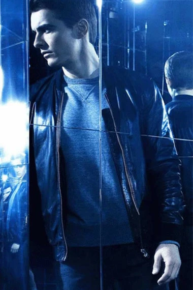 The Now TV Show Dave Franco Ed Poole Bomber Blue Cotton Jacket