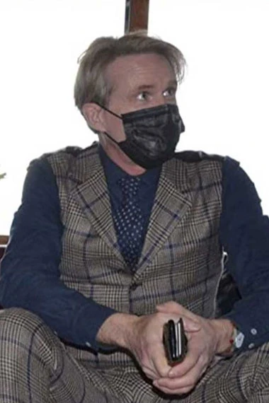 Cary Elwes Operation Fortune Nathan Jasmine Grey Plaid Vest