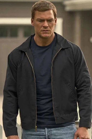 Alan Ritchson Reacher Jack Reacher Black Jacket