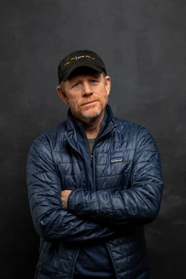 Rebuilding Paradise Ron Howard Blue Parachute Jacket