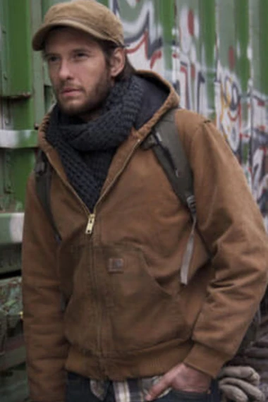 Ben Barnes Jackie & Ryan Ryans Brown Hooded Jacket