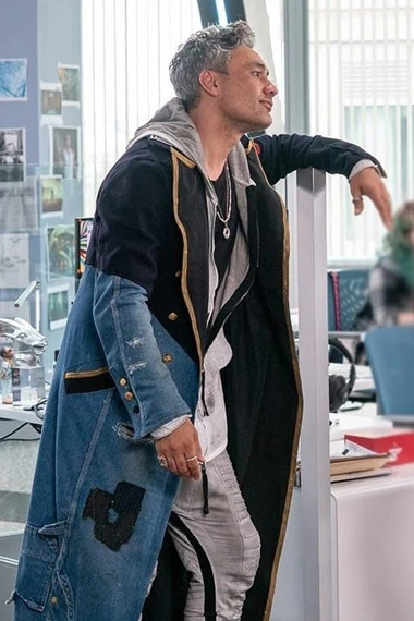 Antwan Free Guy Taika Waititi Black And Blue Long Coat
