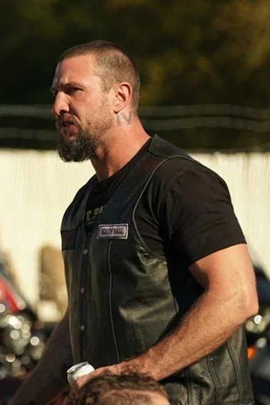 Wayland Pablo Schreiber Lorelei Screwball Black Leather Vest