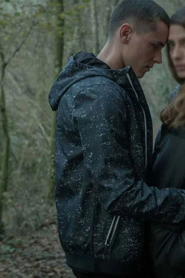 Mess You Leave Behind Aron Piper Hooded Black Bomber Jacket
